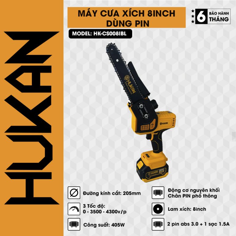 Bộ máy cưa xích pin 8 inch HK-CS008iBL 1 HK CS008iBL 768x768 1