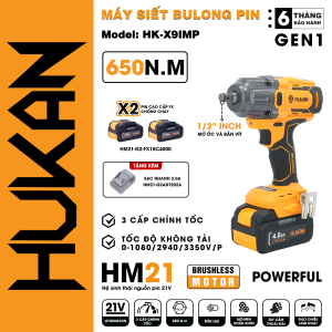 Bộ máy siết bulong dùng pin HK-X9IMP