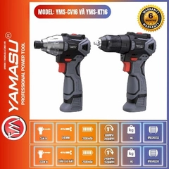 BỘ COMBO KHOAN BẮT VÍT YAMASU CV16-KT16 PIN 16V