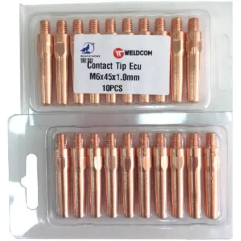 Bép hàn CO2 Black Wolf M6x45x0.8/1.0/1.2/1.6mm (Vỉ 10c)