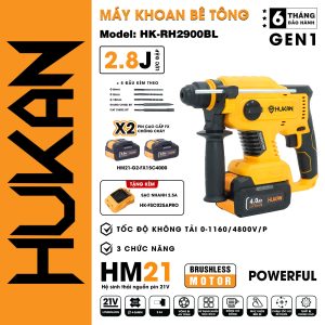 Máy khoan Pin bê tông 3 chức năng HK-RH2900BL