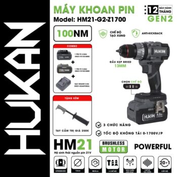Máy Khoan Pin 13mm HM21-G2-Z1700