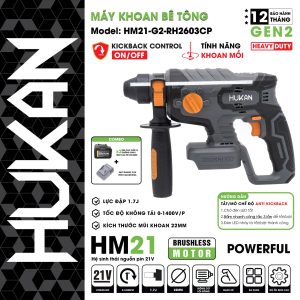 MÁY KHOAN BÊ TÔNG PIN 3 CHỨC NĂNG HM21-G2-RH2603CP